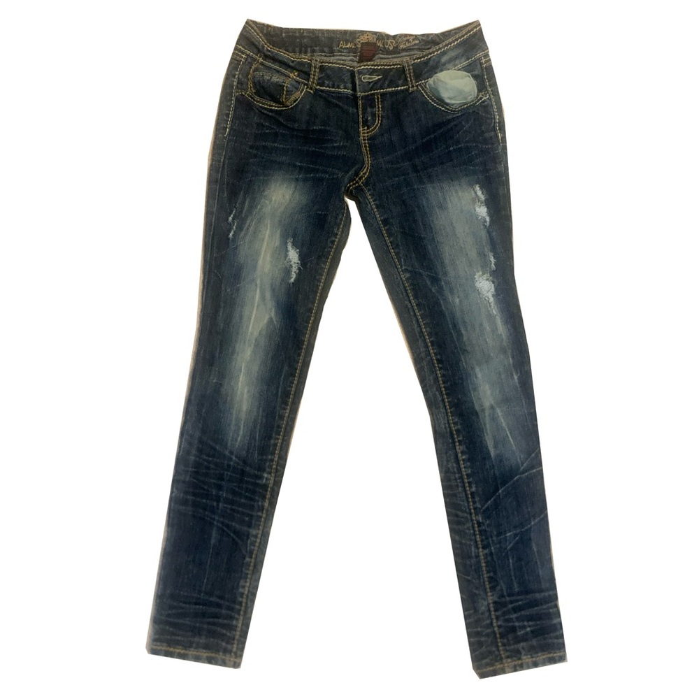 Y2K bedazzled low rise skinny jeans